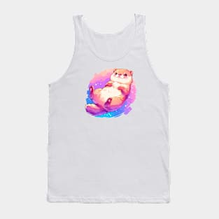 Happy otter with vivid colors Tank Top